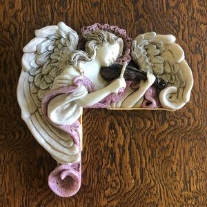 Decorative  3-D Angel Corner/Wall Sculpture-Plaque